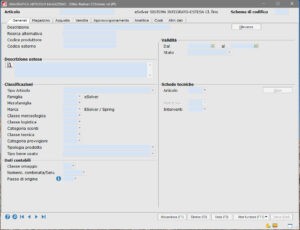 Anagrafica Articolo Magazzino